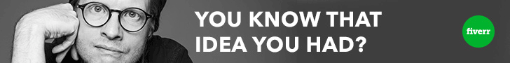 Horizontal banner ad promoting Fiverr services across multiple global regions. Features bold typography and branded visuals tailored for international audiences.
